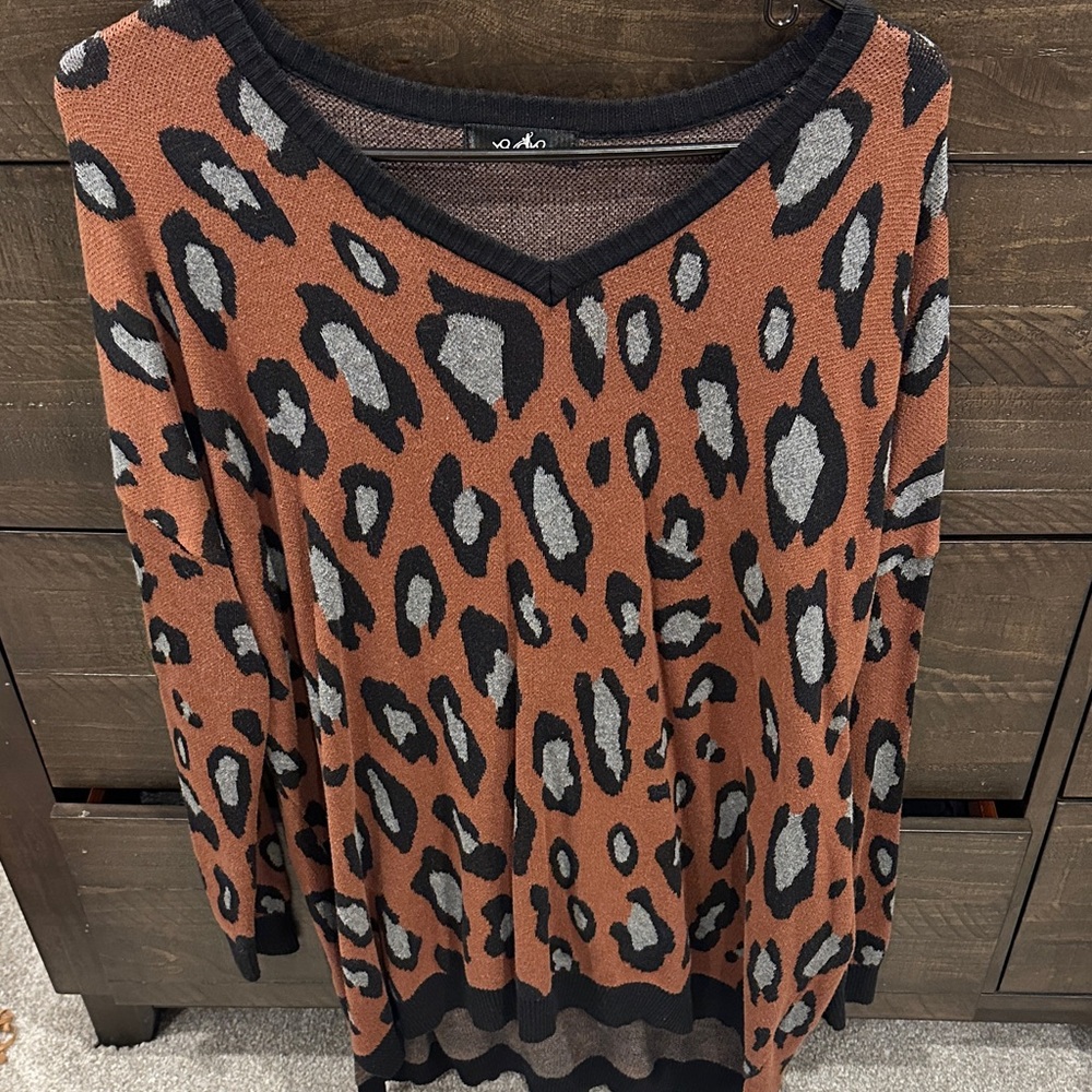 Vero Moda Brown Leopard Print Sweater